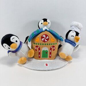 Hallmark Playful Penguins Gingerbread Treat Plush Music Animated Christmas
